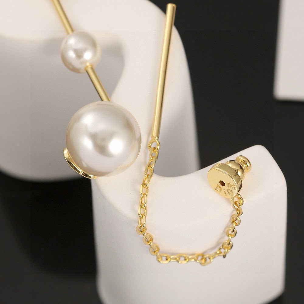 Letters, Stars, Pearls, Retro Earrings