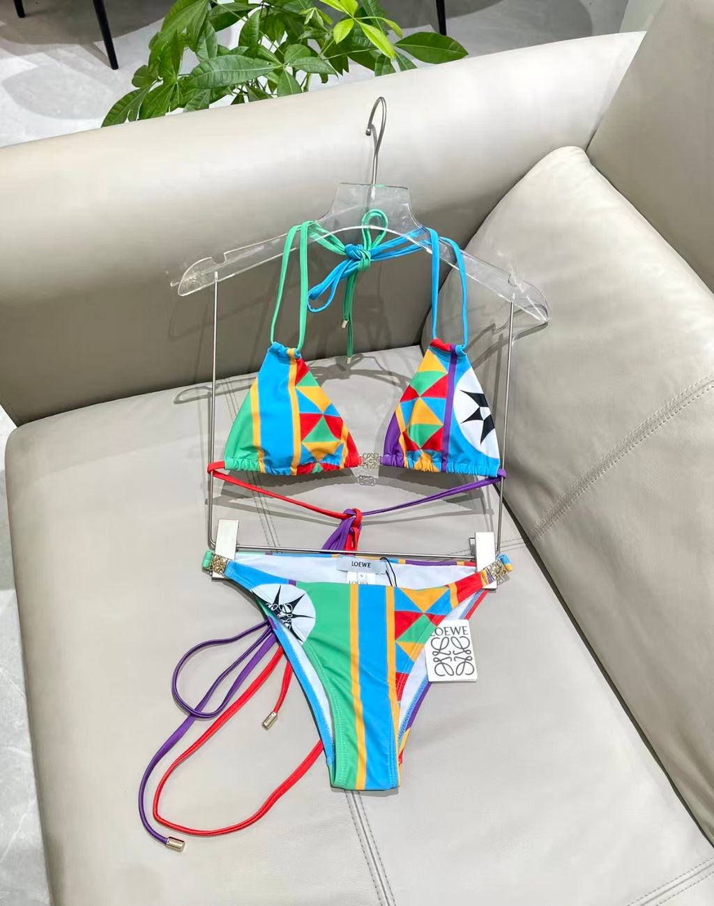 New Split Printed Swimsuit