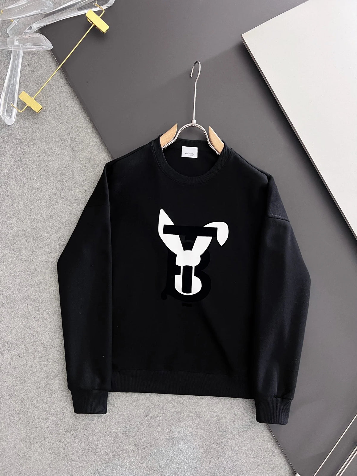 New printed pullover round neck hoodie