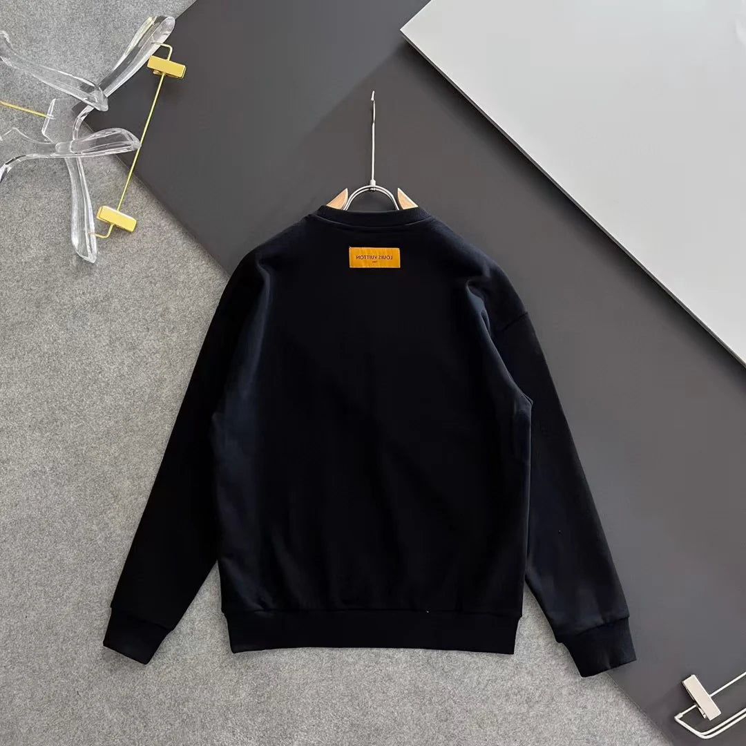 New printed pullover round neck hoodie