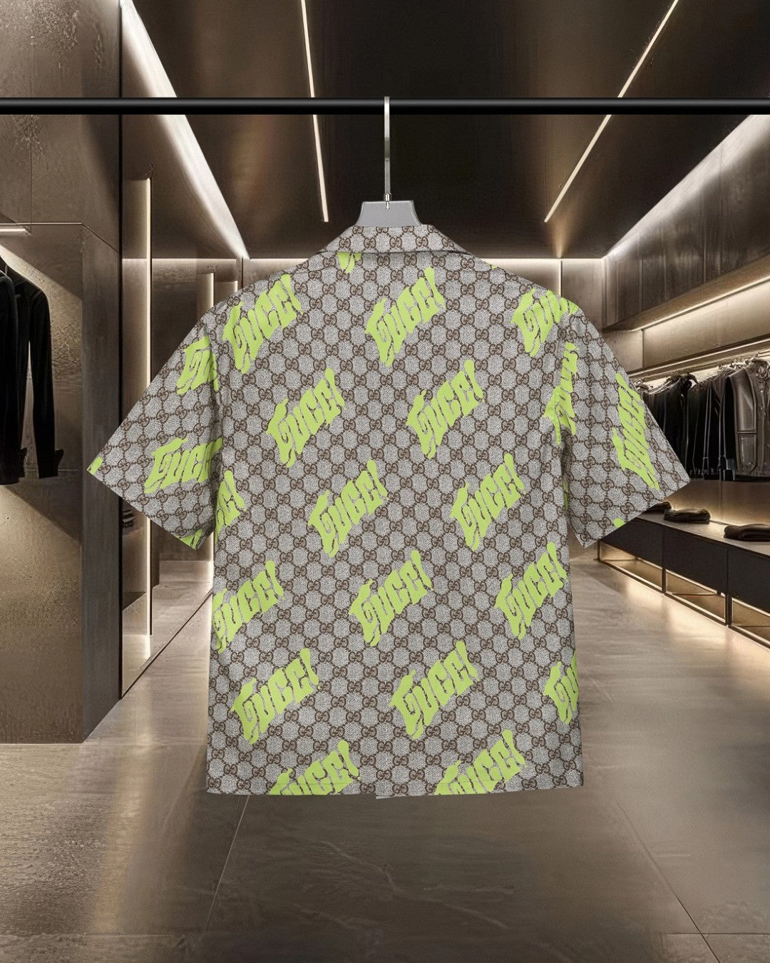 Classic full print bullet screen double G digital printed short sleeved shirt
