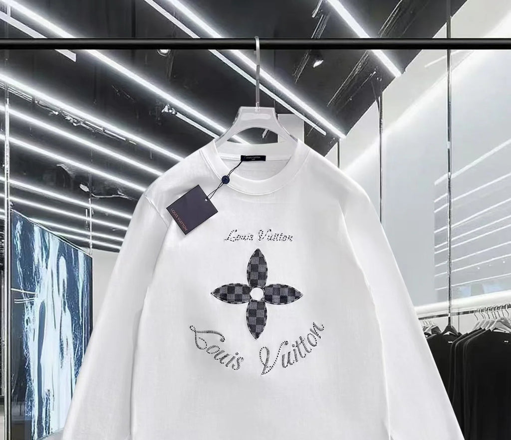 Embroidered clover hoodie