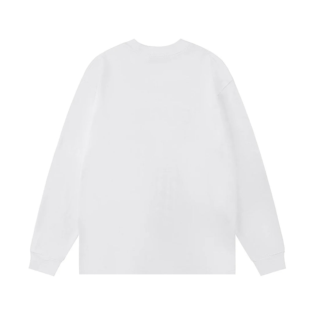 Embroidered letter logo, unisex long sleeved design