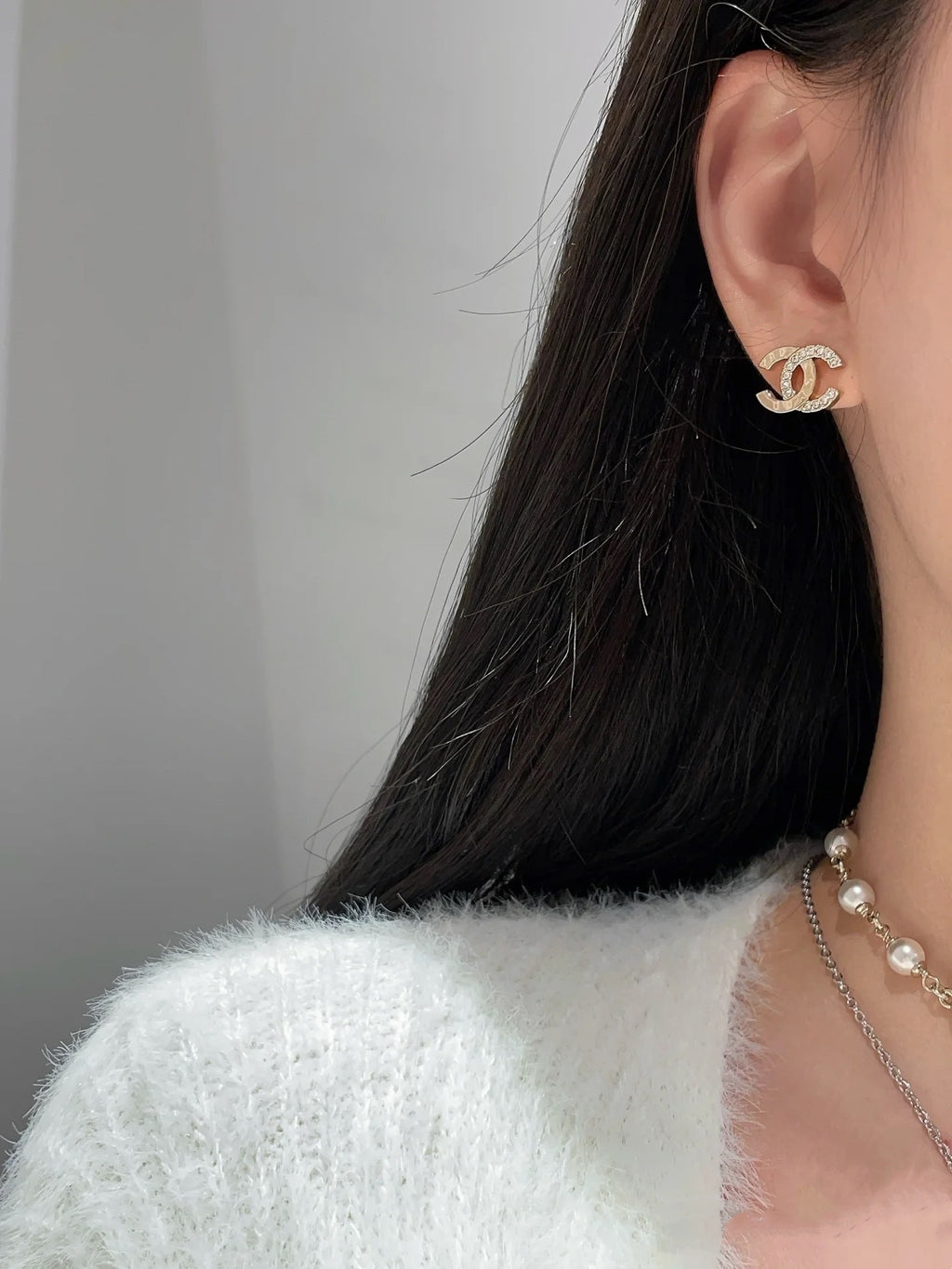 Half drilled earrings