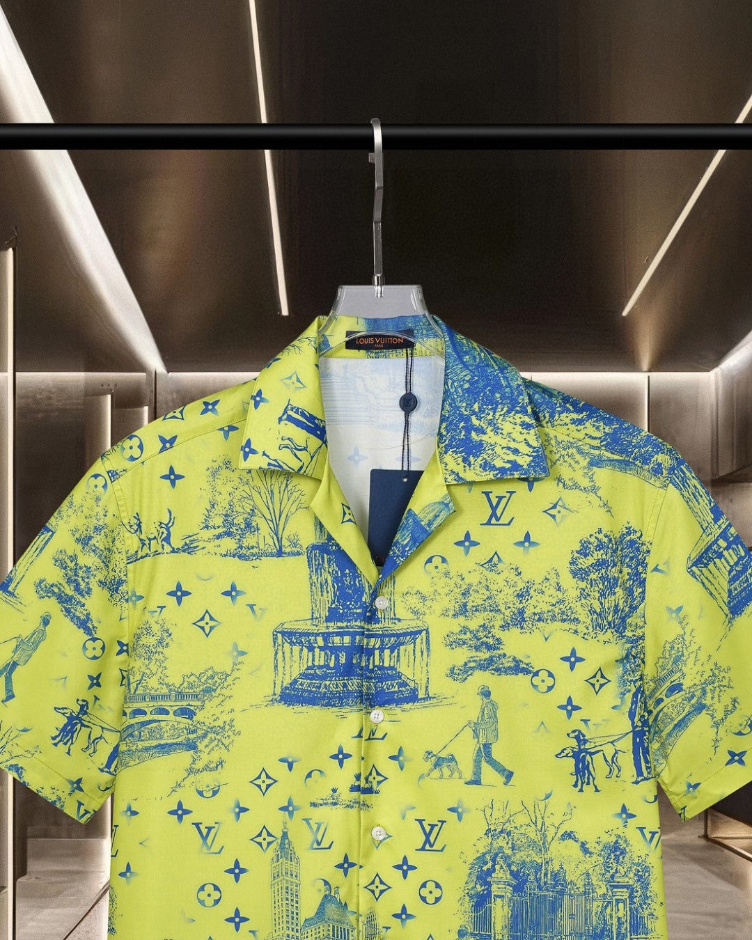 Digital printed short sleeved shirt