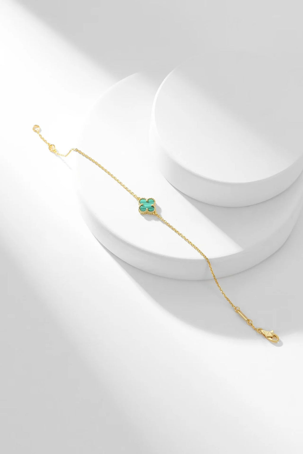 New Four Leaf Clover Peacock Stone Bracelet