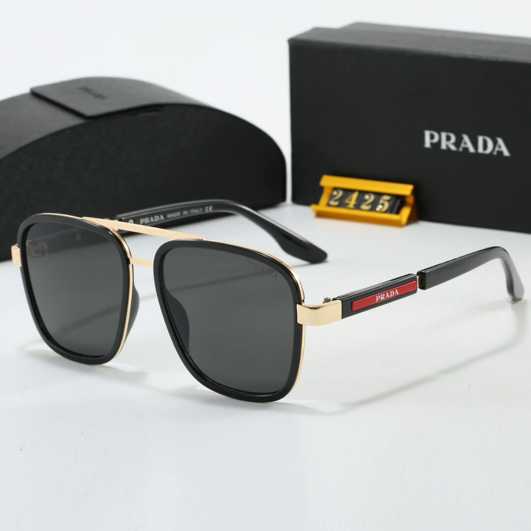 Red Stripe Letter Sunglasses