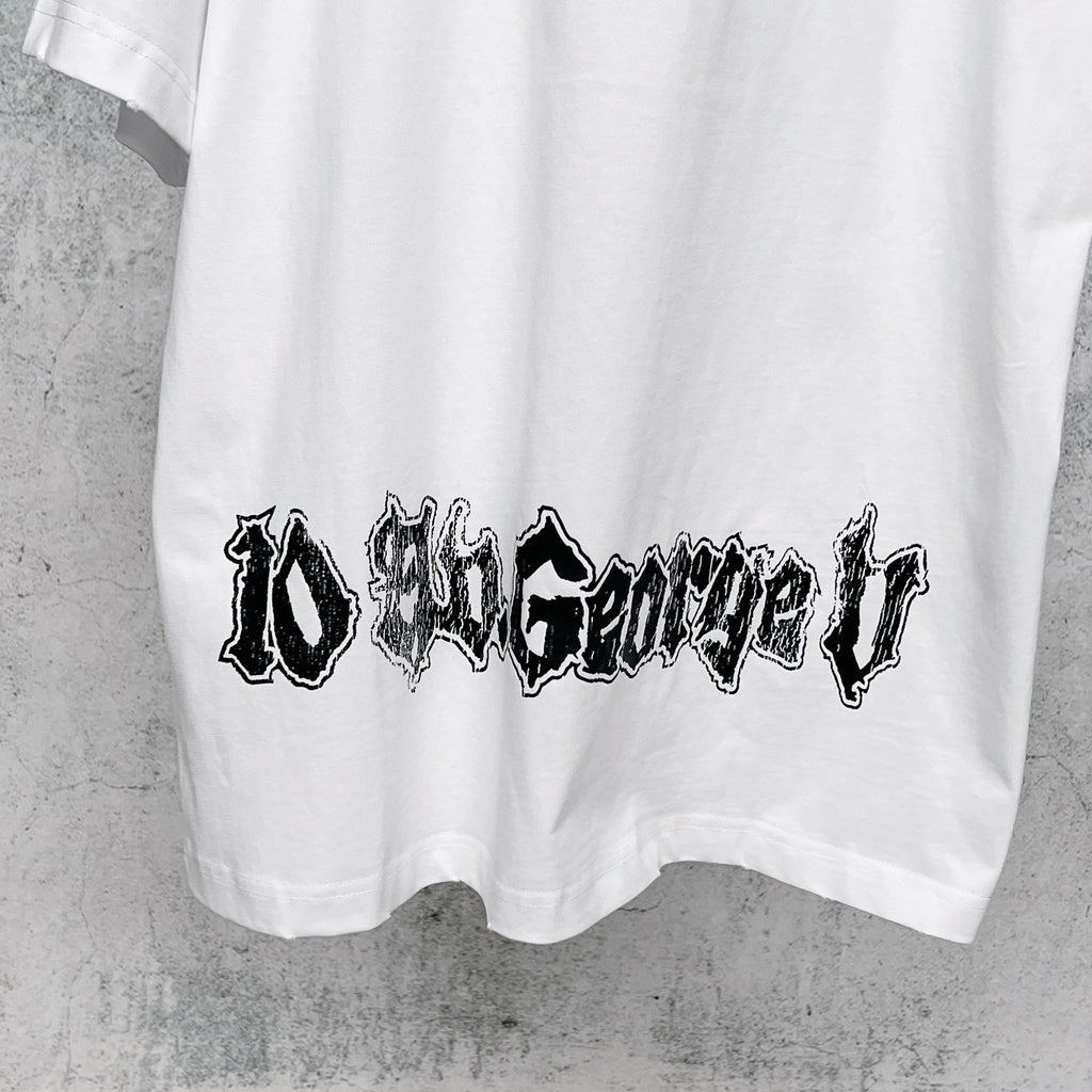 Wear out finished clothing, spray printed short sleeved T-shirt