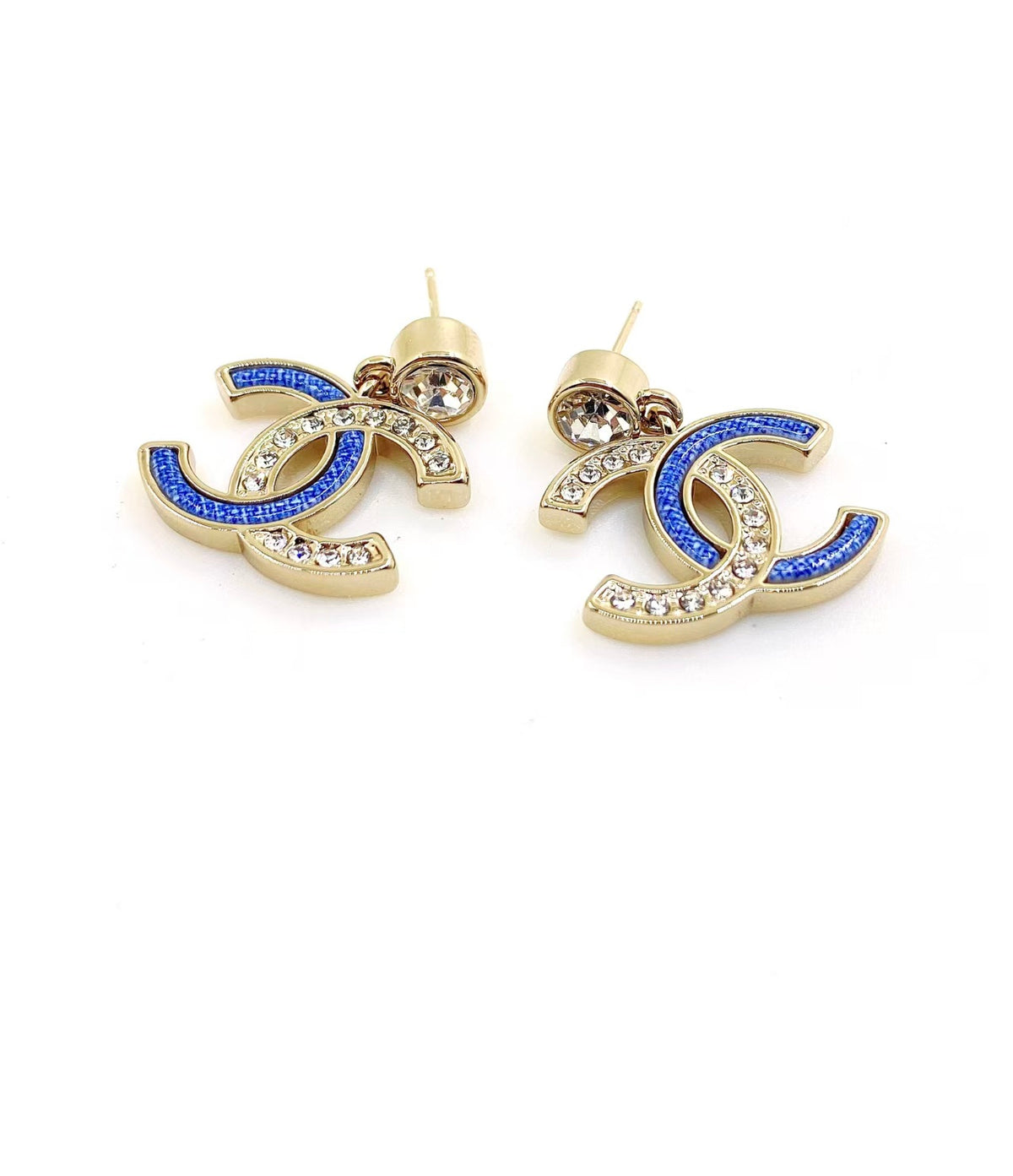New round diamond earrings