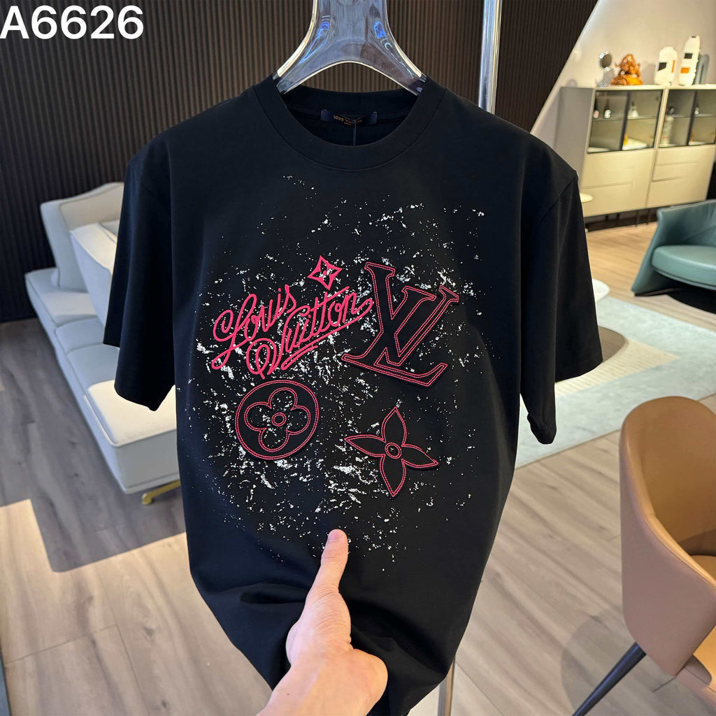 26ss new embroidery craft logo letter short sleeved shirt Heavy craftsmanship