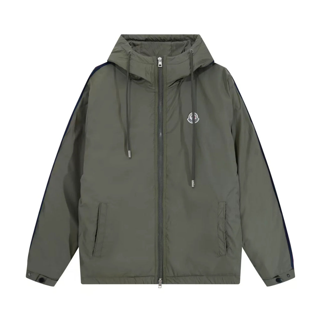 New ribbon splicing hooded jacket