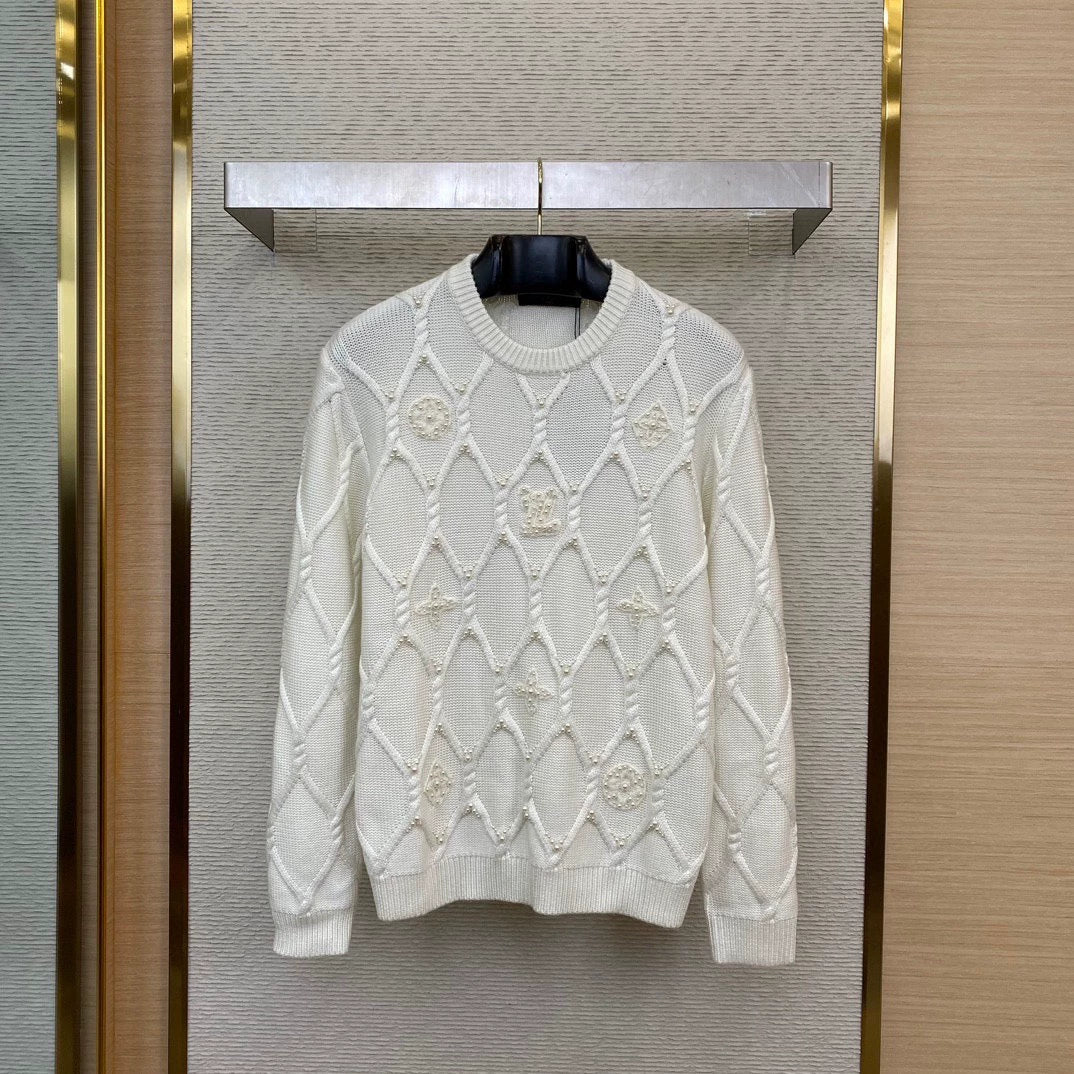 Ski Collection Beaded Wool Sweater