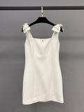 25ss new bow-decorated sleeveless vest dress