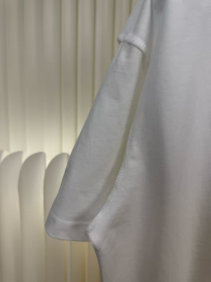 Logo embossed short sleeved T-shirt