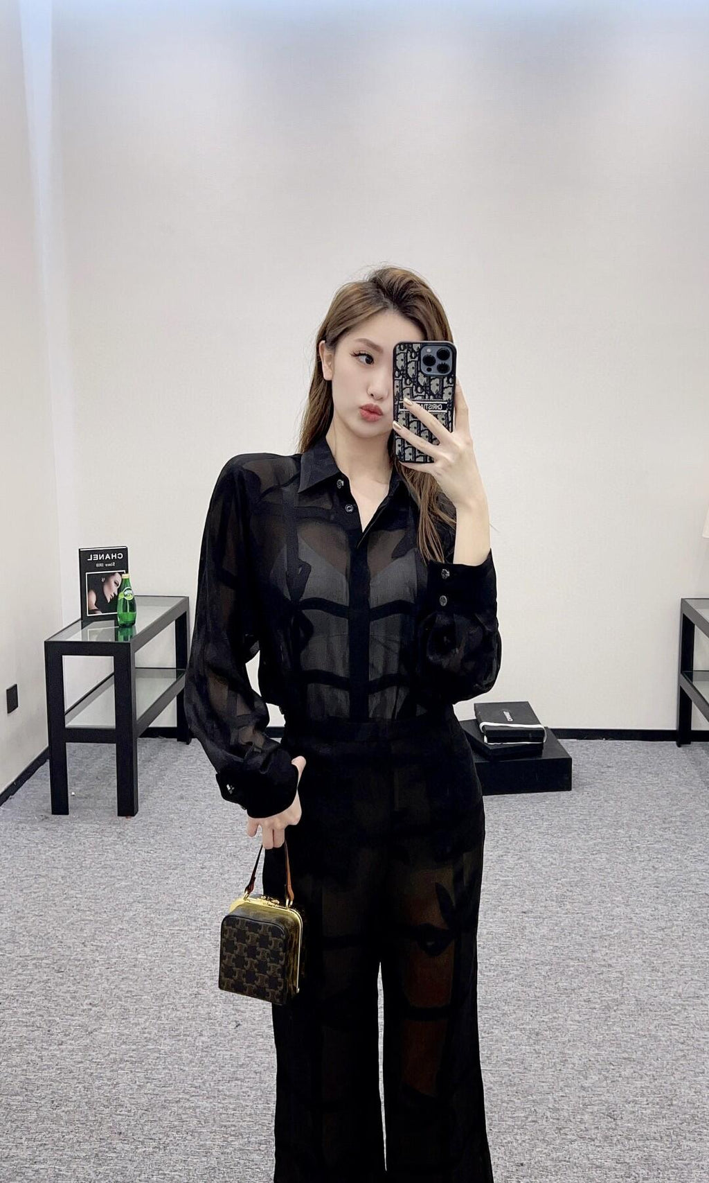 25ss Silk wide leg pants