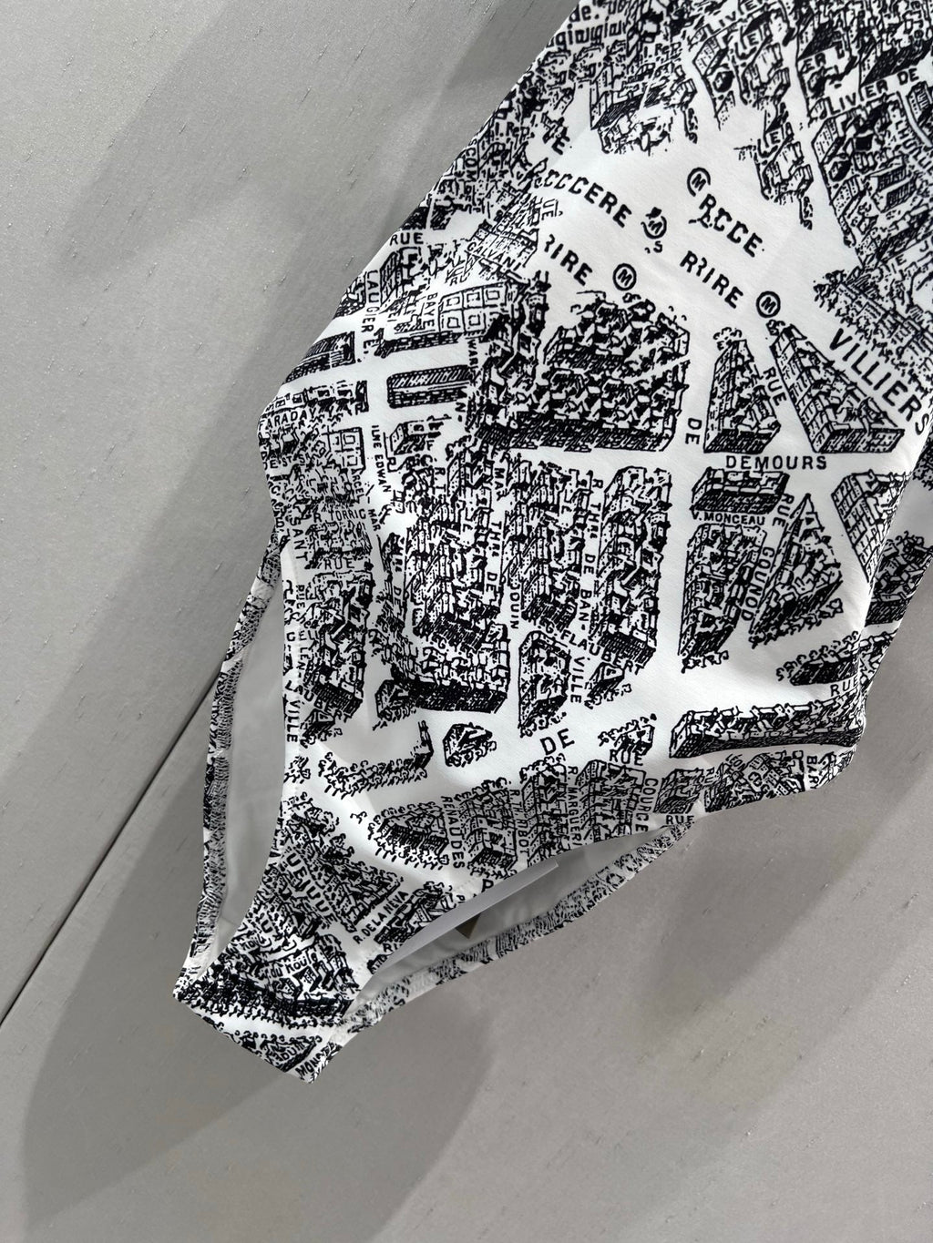 25ss Spring and Summer New Limited Edition Paris Map Printed Camisole One-Piece Swimsuit