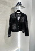 25fw Jacquard V-neck cardigan