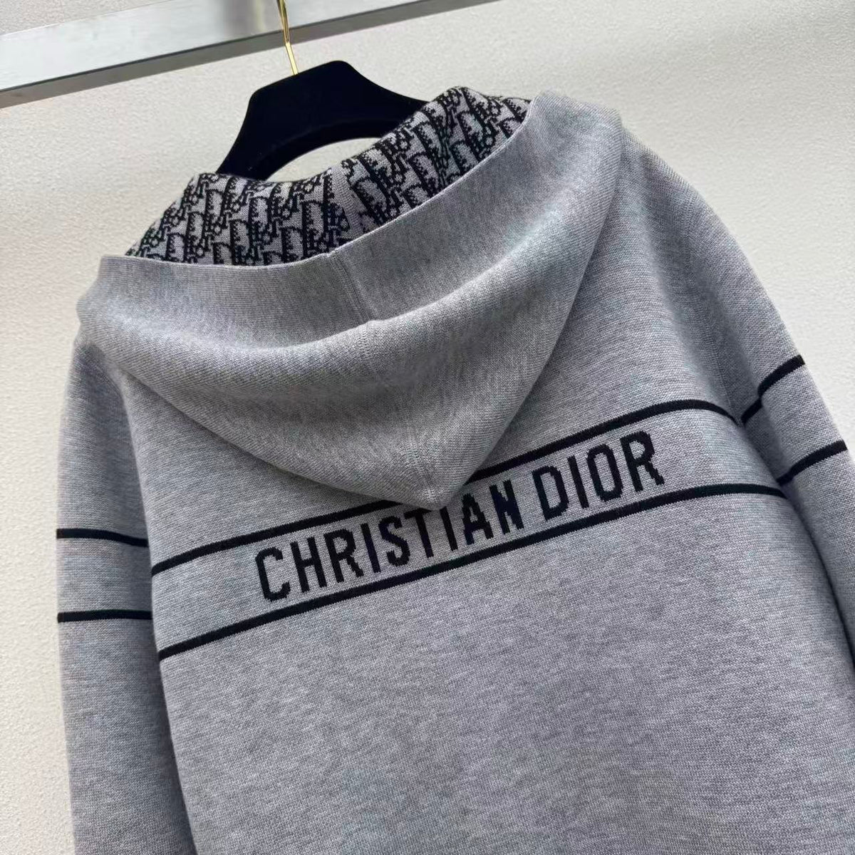 Reversible Cashmere Knit Hooded Jacket