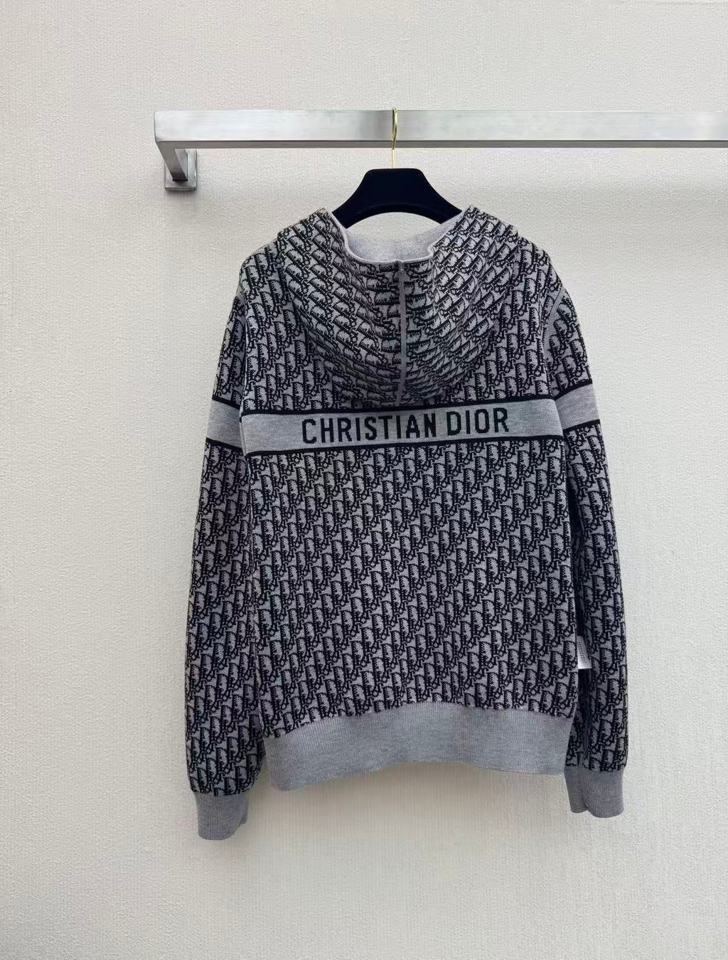 Reversible Cashmere Knit Hooded Jacket