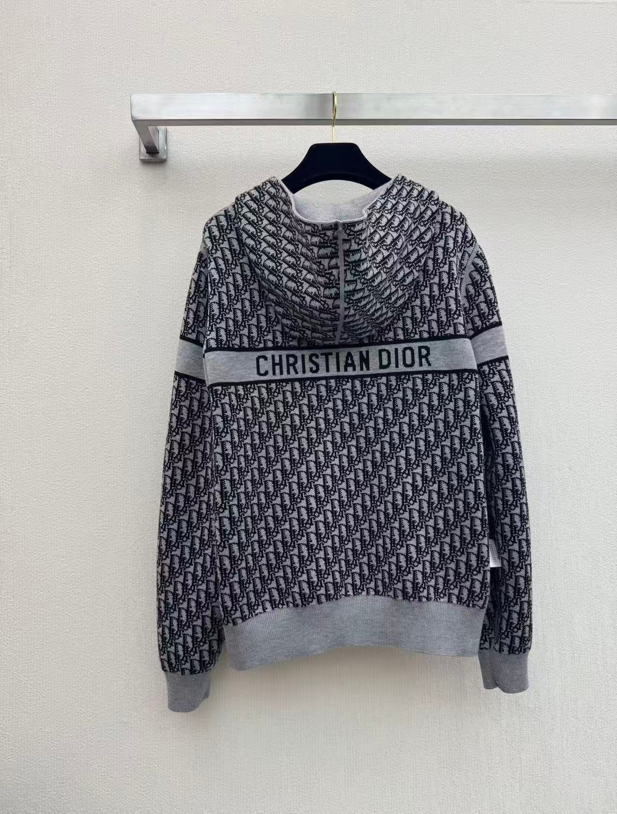 Reversible Cashmere Knit Hooded Jacket