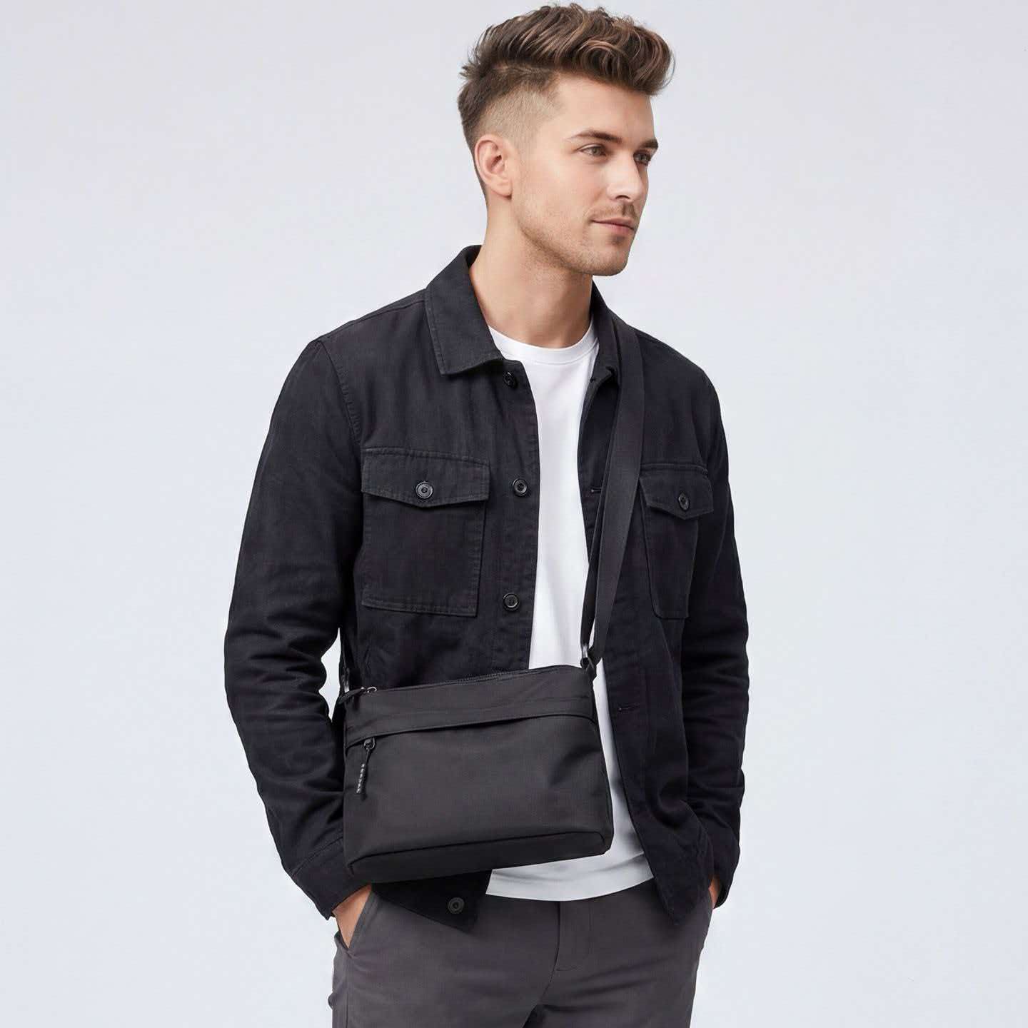 Oxford nylon lightweight crossbody messenger bag