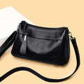 Real leather versatile single shoulder fashionable middle-aged crossbody bag