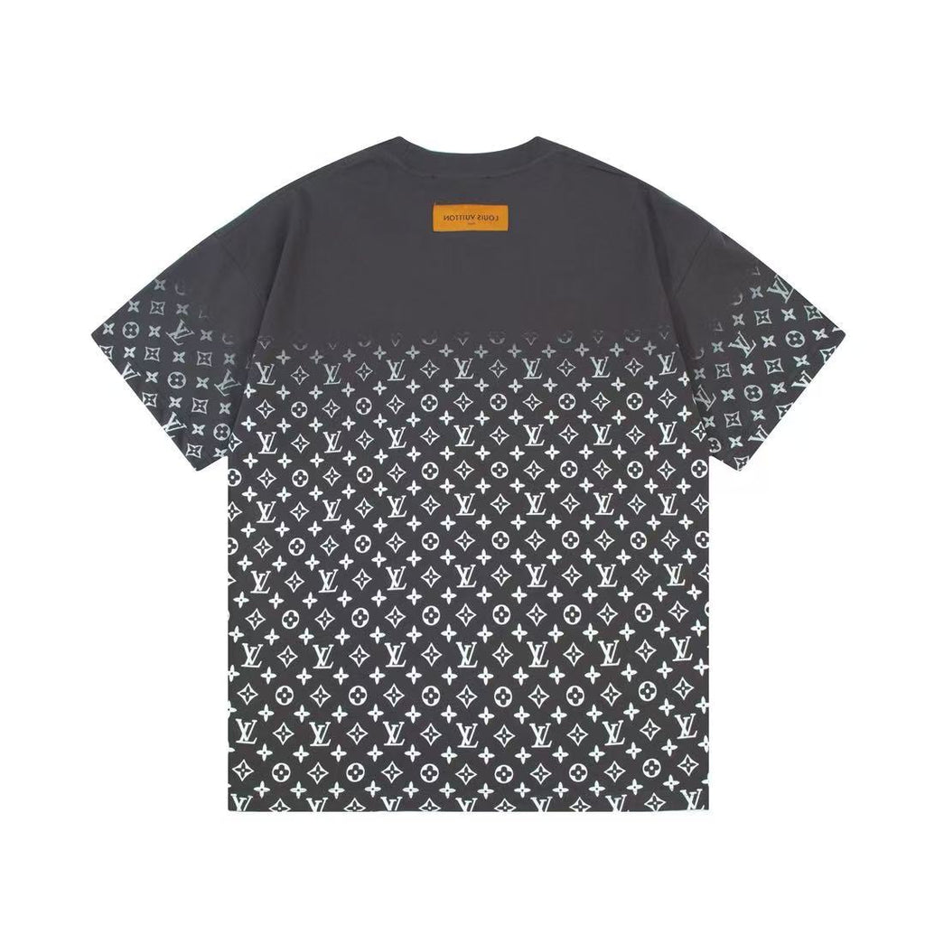 MONOGRAM GRADIENT BLACK WHITE T SHIRT