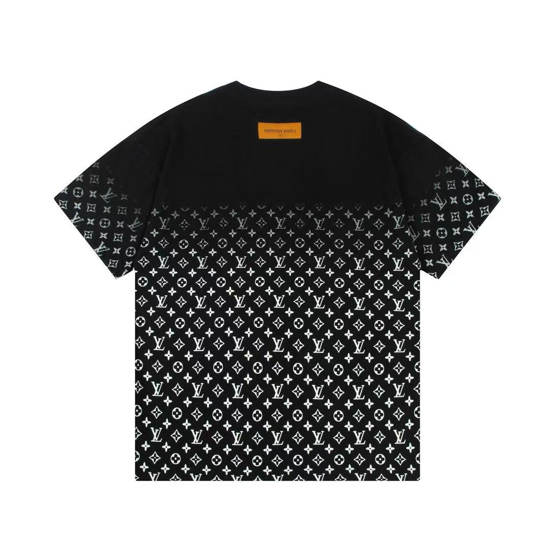 MONOGRAM GRADIENT BLACK WHITE T SHIRT