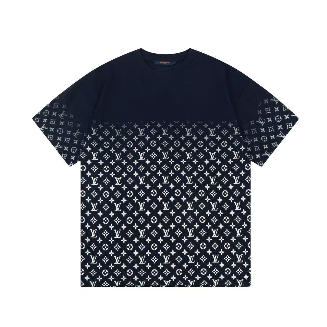 MONOGRAM GRADIENT BLACK WHITE T SHIRT