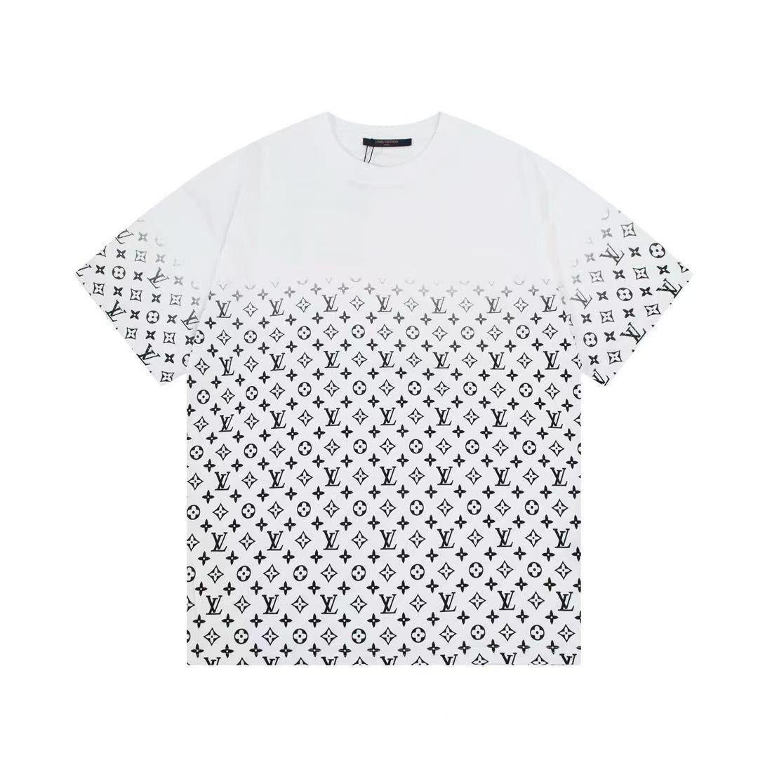 MONOGRAM GRADIENT BLACK WHITE T SHIRT