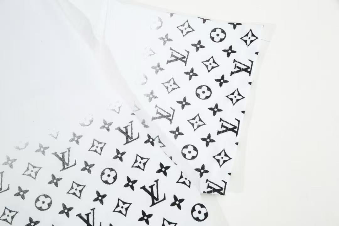 MONOGRAM GRADIENT BLACK WHITE T SHIRT