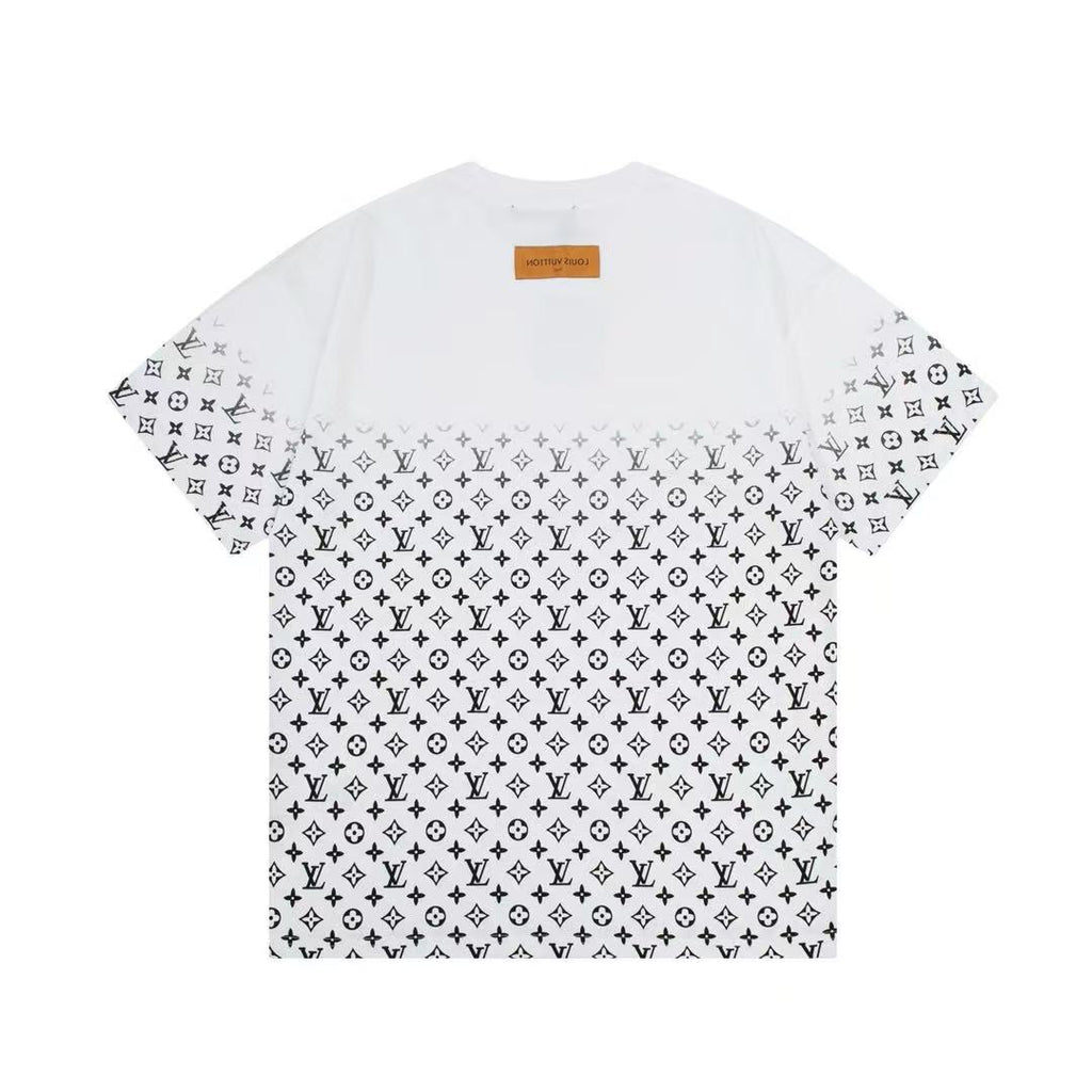 MONOGRAM GRADIENT BLACK WHITE T SHIRT