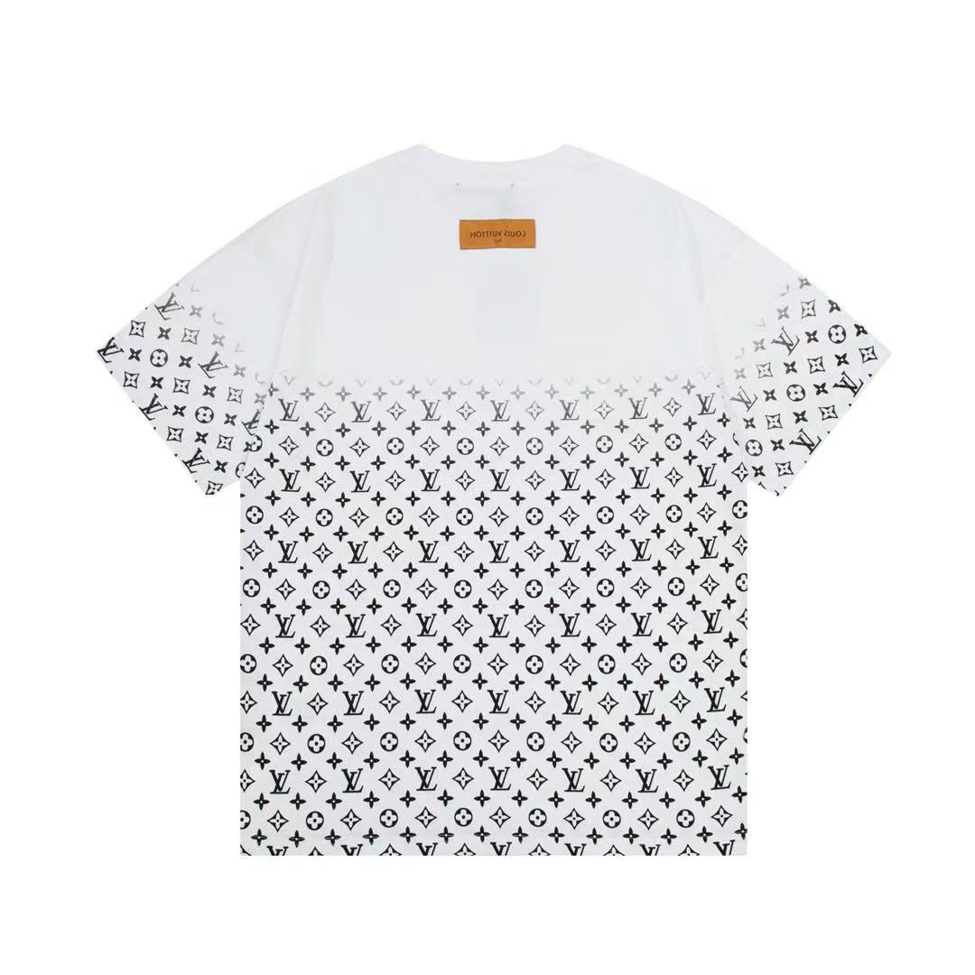 MONOGRAM GRADIENT BLACK WHITE T SHIRT