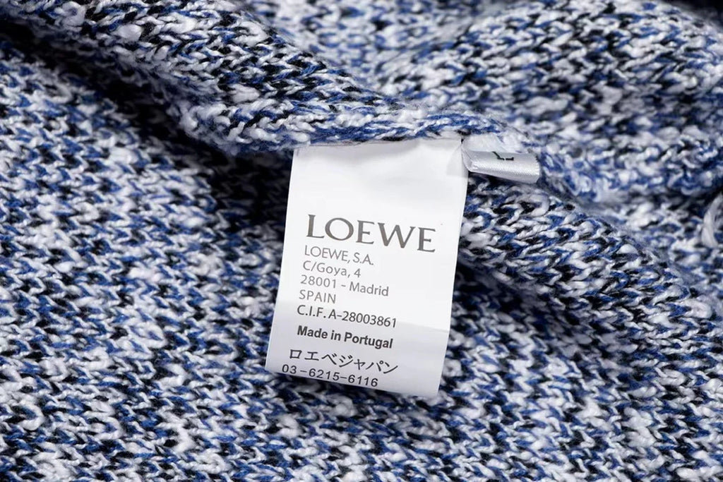 Round neck classic jacquard large logo sweater