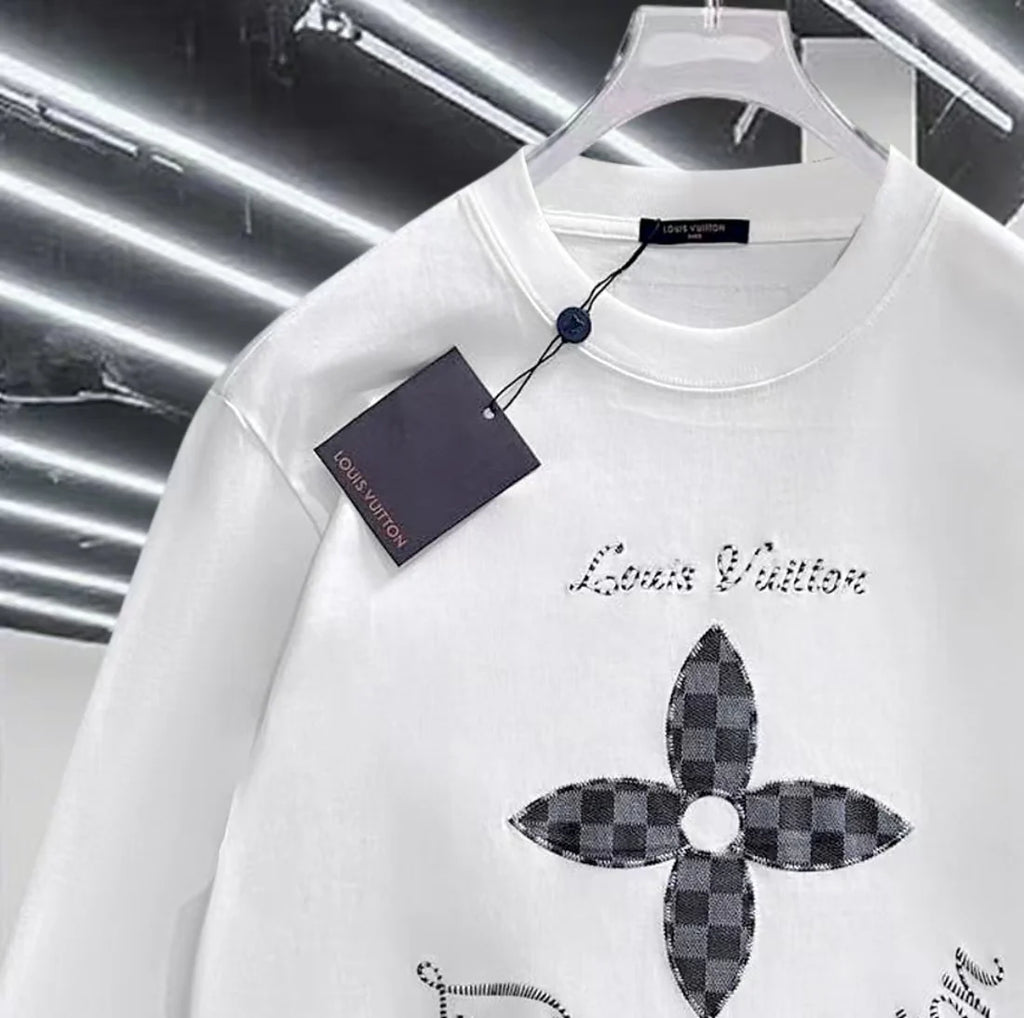 Embroidered clover hoodie