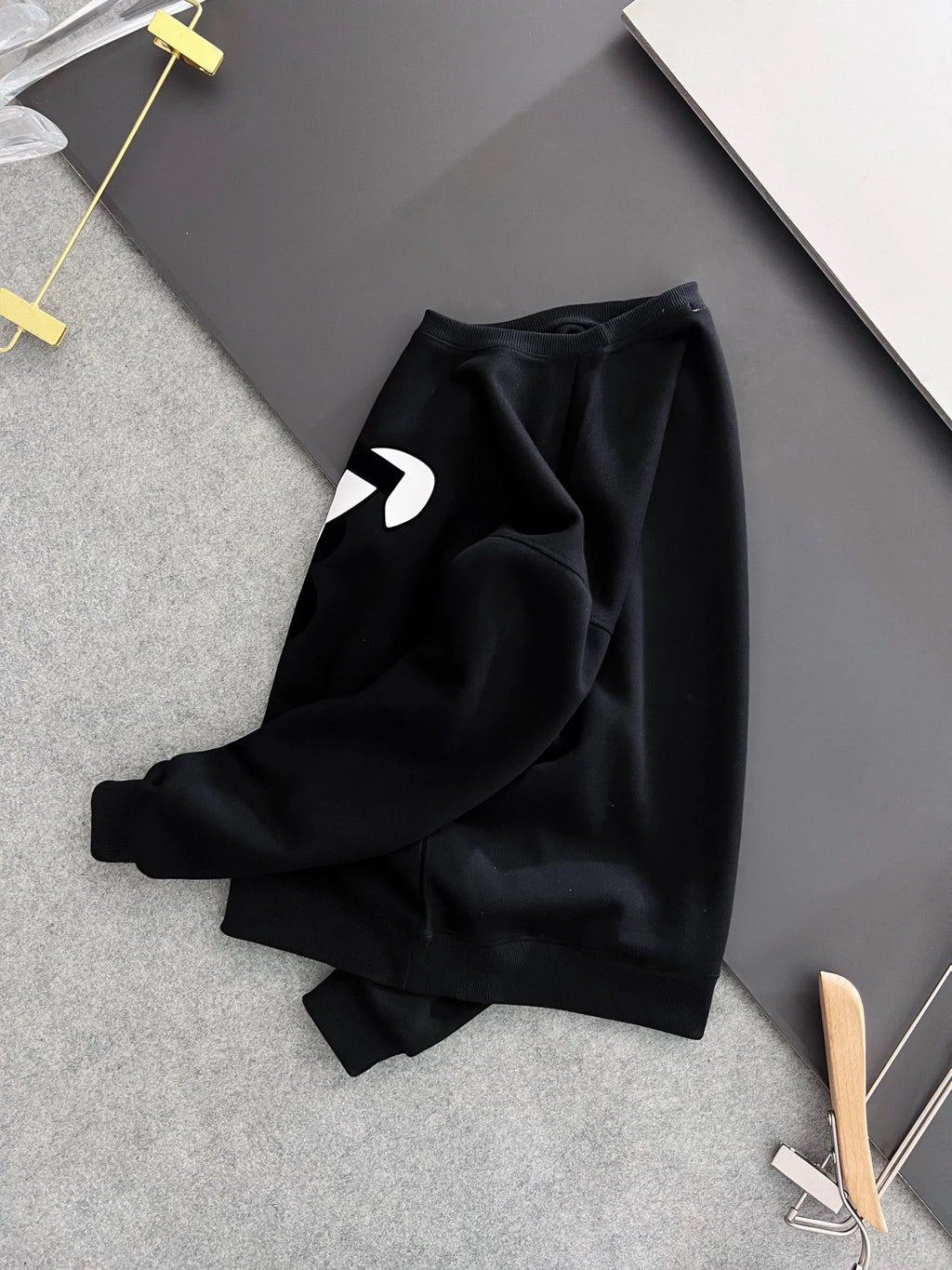 New printed pullover round neck hoodie