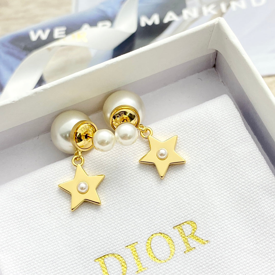Double bead earrings