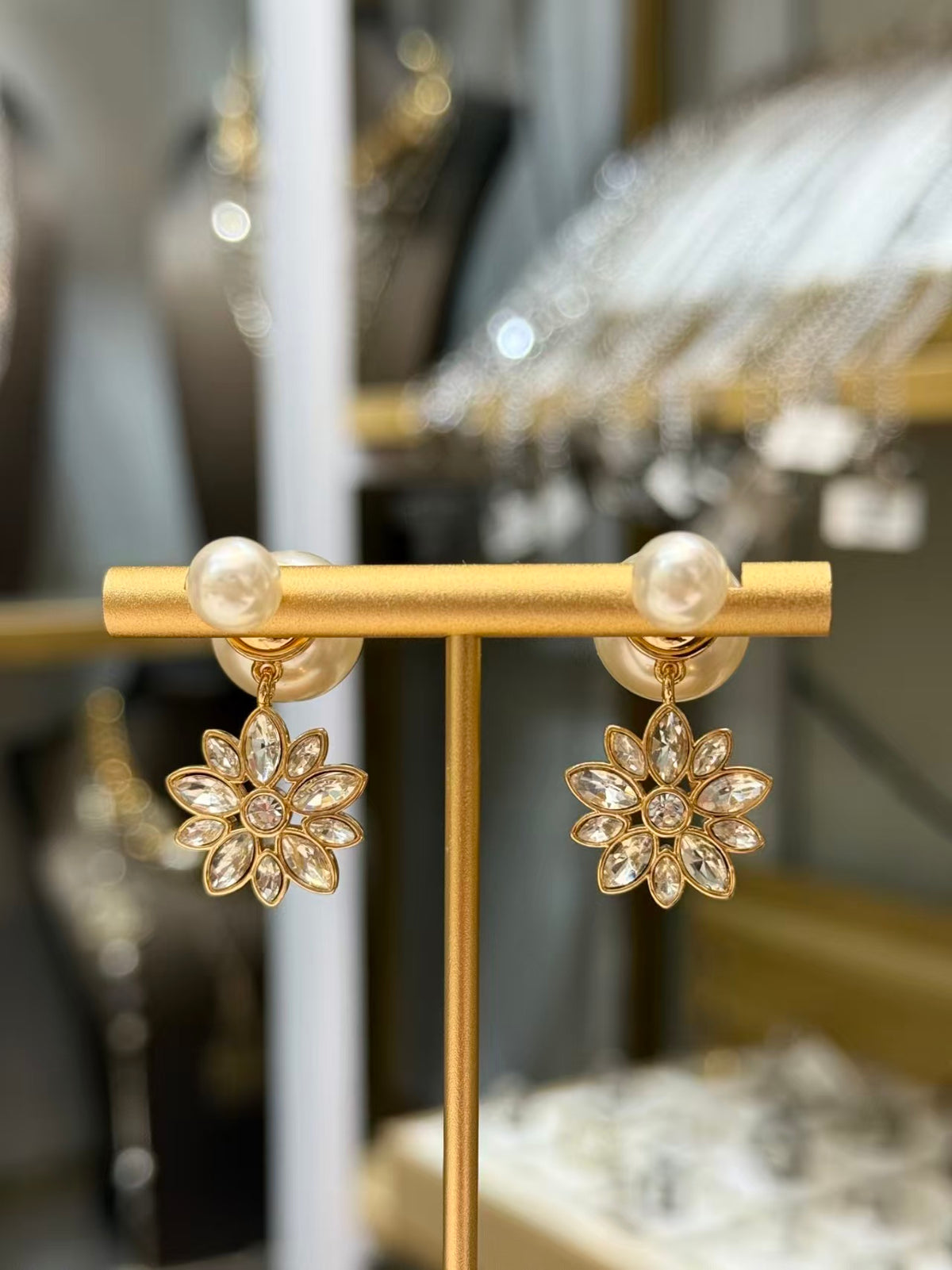 New Snowflake Pearl Earrings