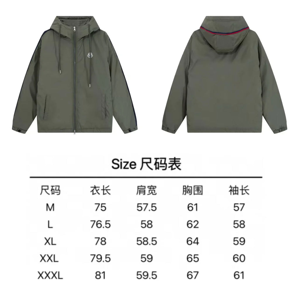 New ribbon splicing hooded jacket