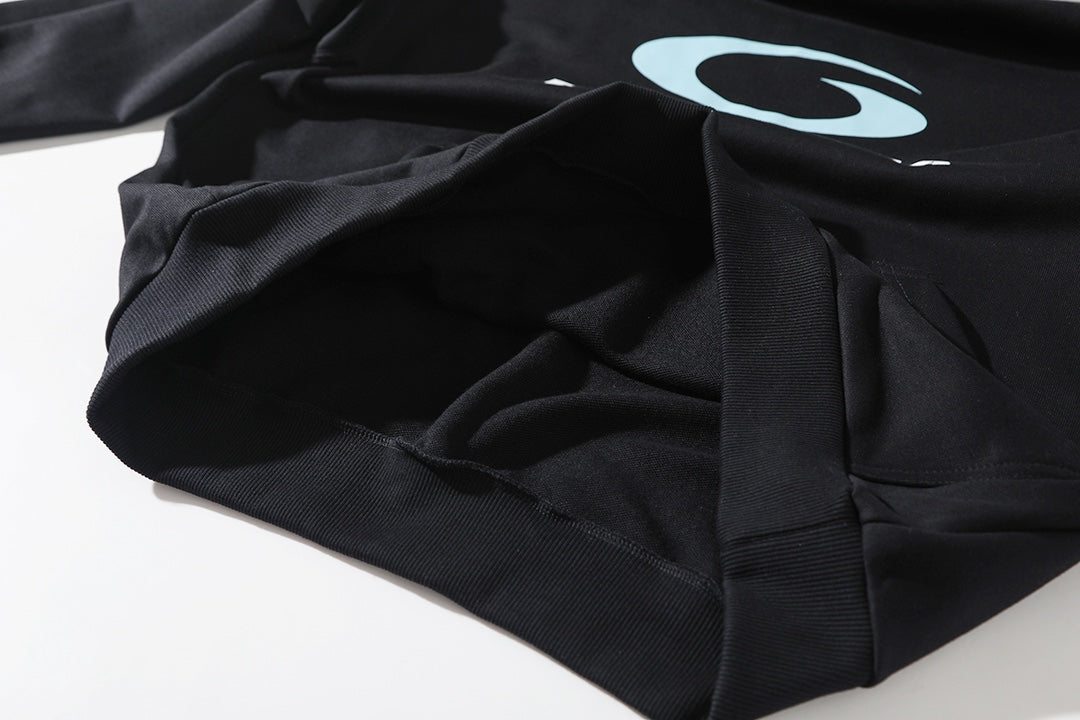 Half ring totem printed hooded sweatshirt