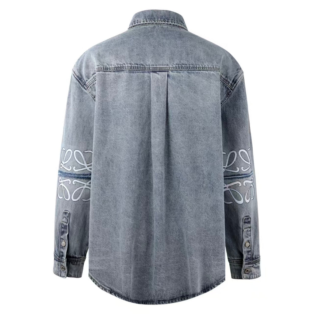 Washed shirt jacket