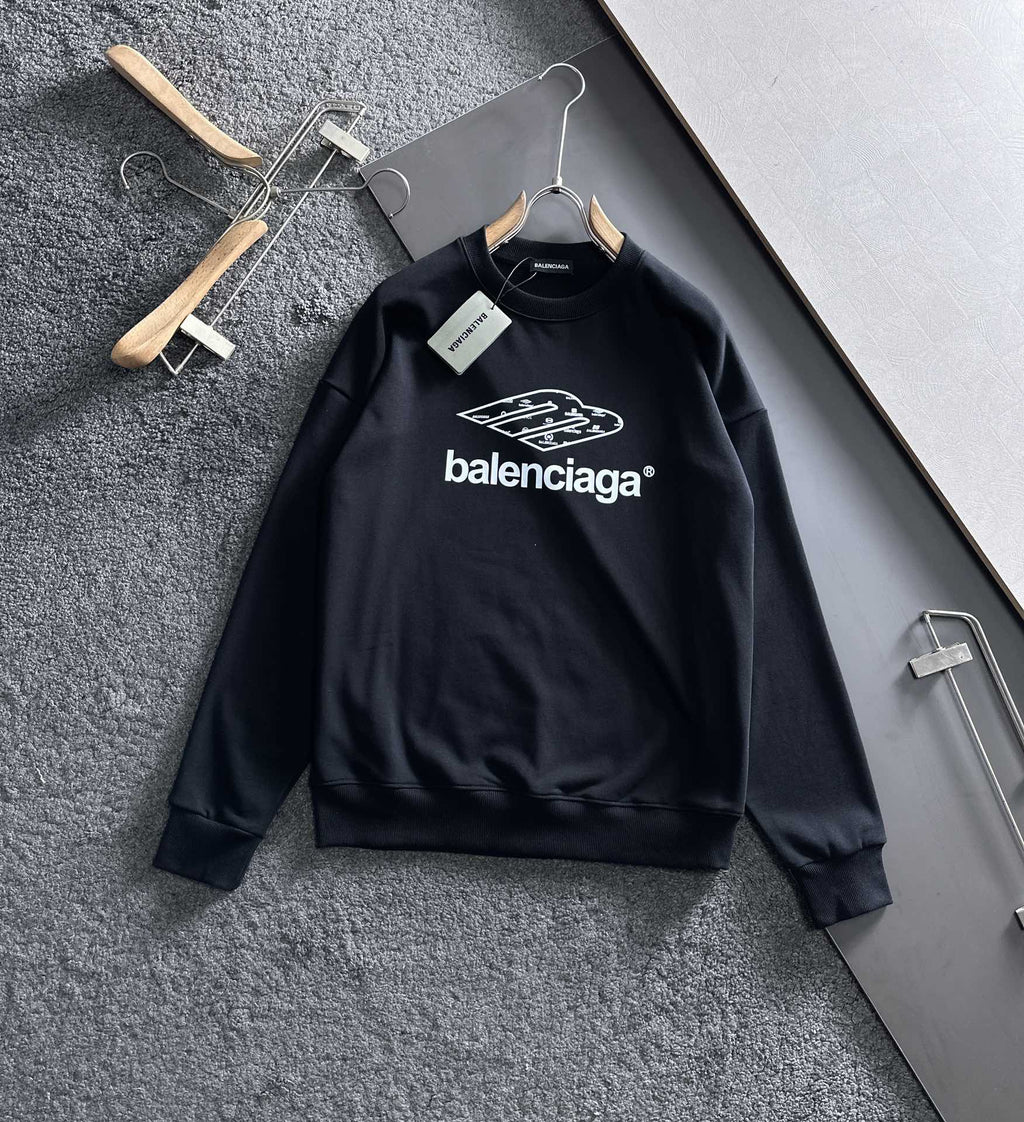 New printed pullover round neck hoodie