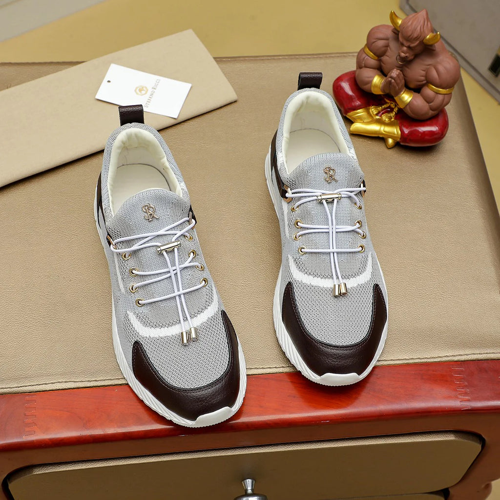 Calf leather sports shoes