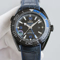 L Size Black Blue Steel - Blue Leather - Automatic - 45.5mm