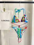 New Split Printed Swimsuit