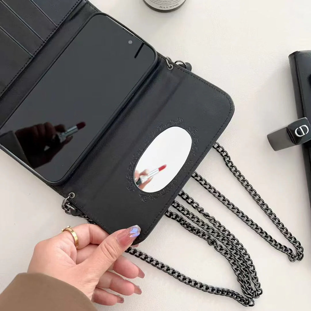 3-fold mirror leather case series phone case