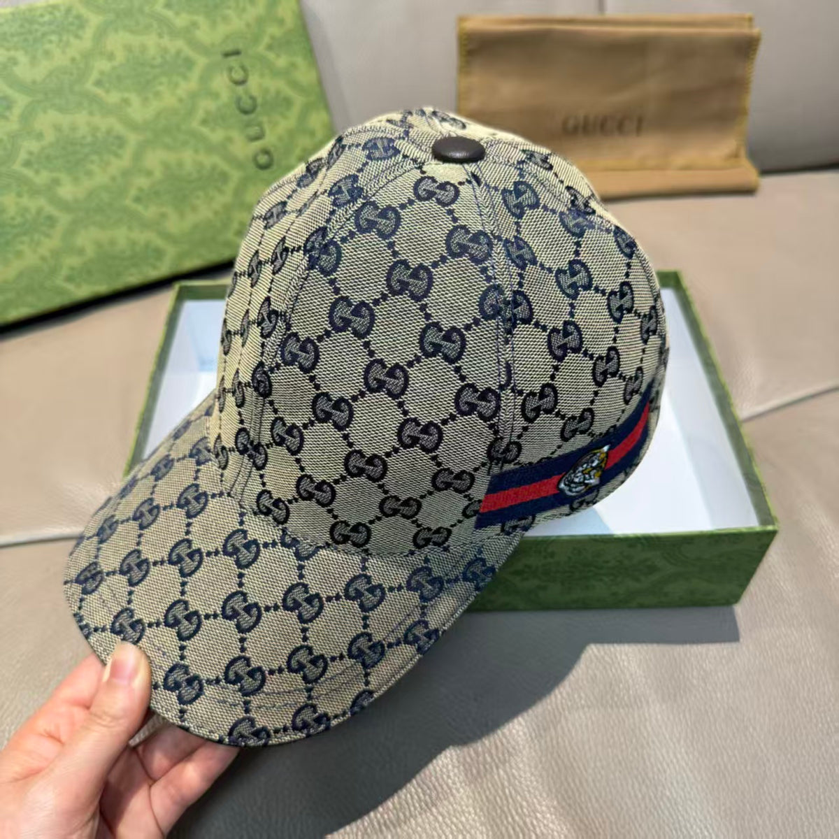 Tiger head woven baseball cap