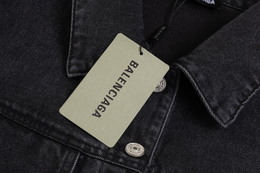 Hand drawn graffiti denim jacket with letters