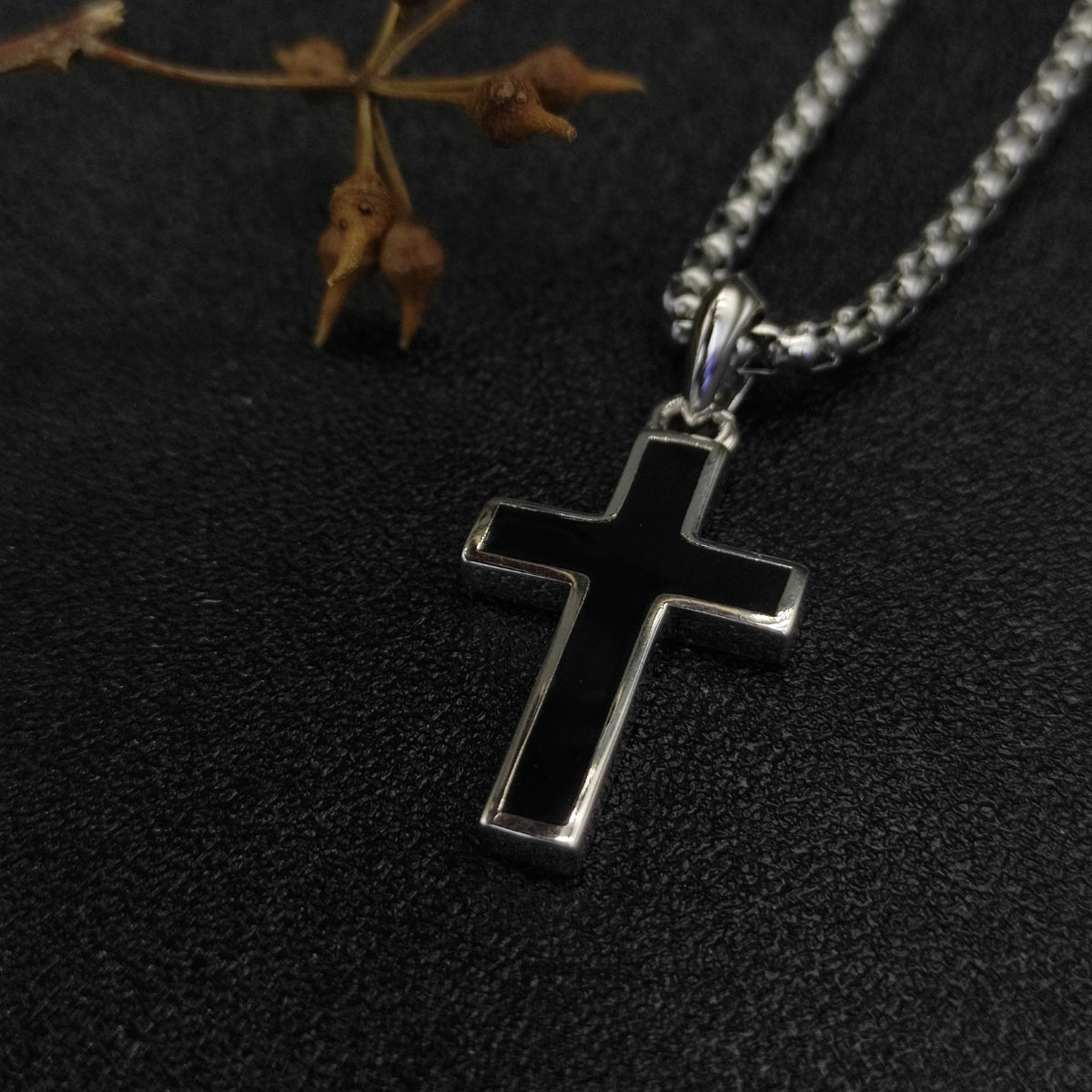 Black Cross Necklace
