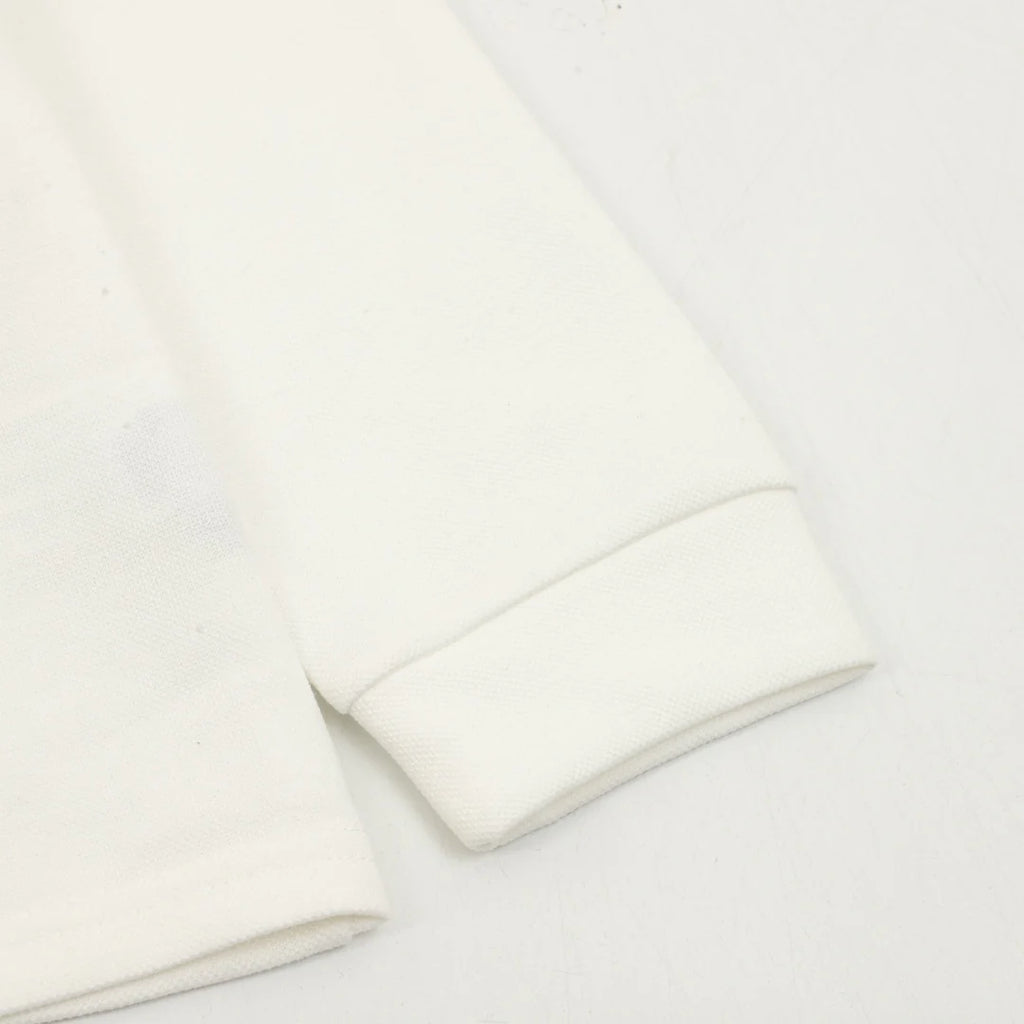 Horseshoe embroidery lapel long sleeved polo shirt